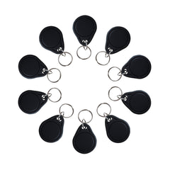 RFID Key Fob 13.56MHZ ISO14443A MIFARE Classic 1K Keychain Black of 10