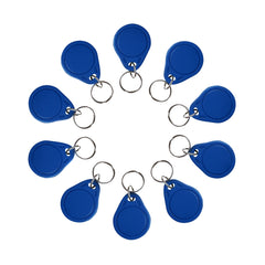 RFID Key Fob 13.56MHZ ISO14443A MIFARE Classic 1K Keychain Black of 10