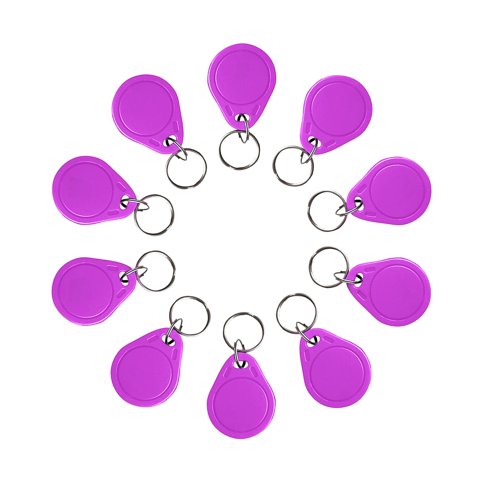 RFID Key Fob 13.56MHZ ISO14443A MIFARE Classic 1K Keychain Black of 10