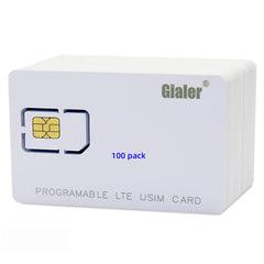 Gialer 250PCS Writable Programmable LTE SIM Card 2FF/3FF/4FF With Custom Logo printing