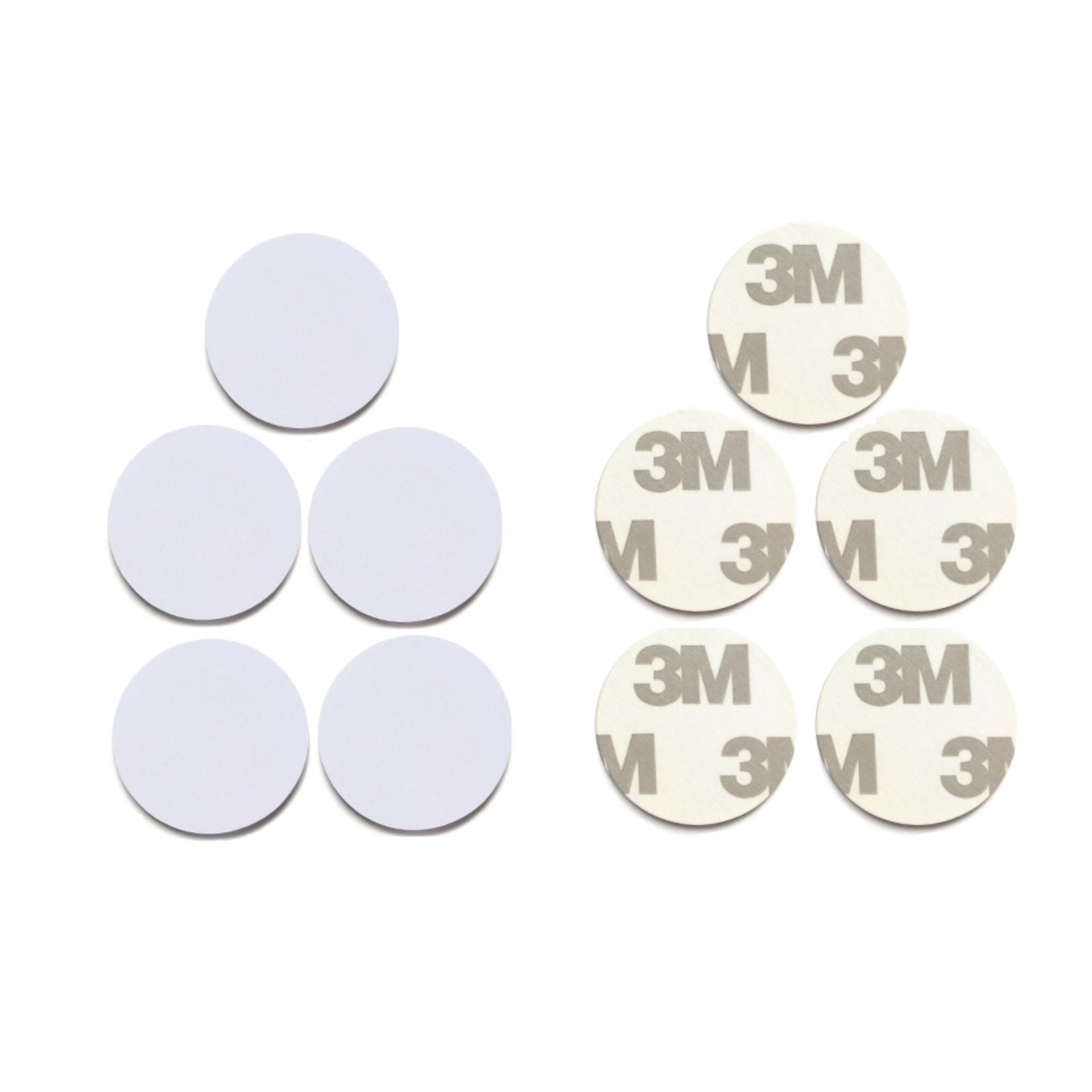 125kHz Rewritable T5577 Sticker, 25mm Diameter, 1mm Thickness,White Coin Adhesive Back