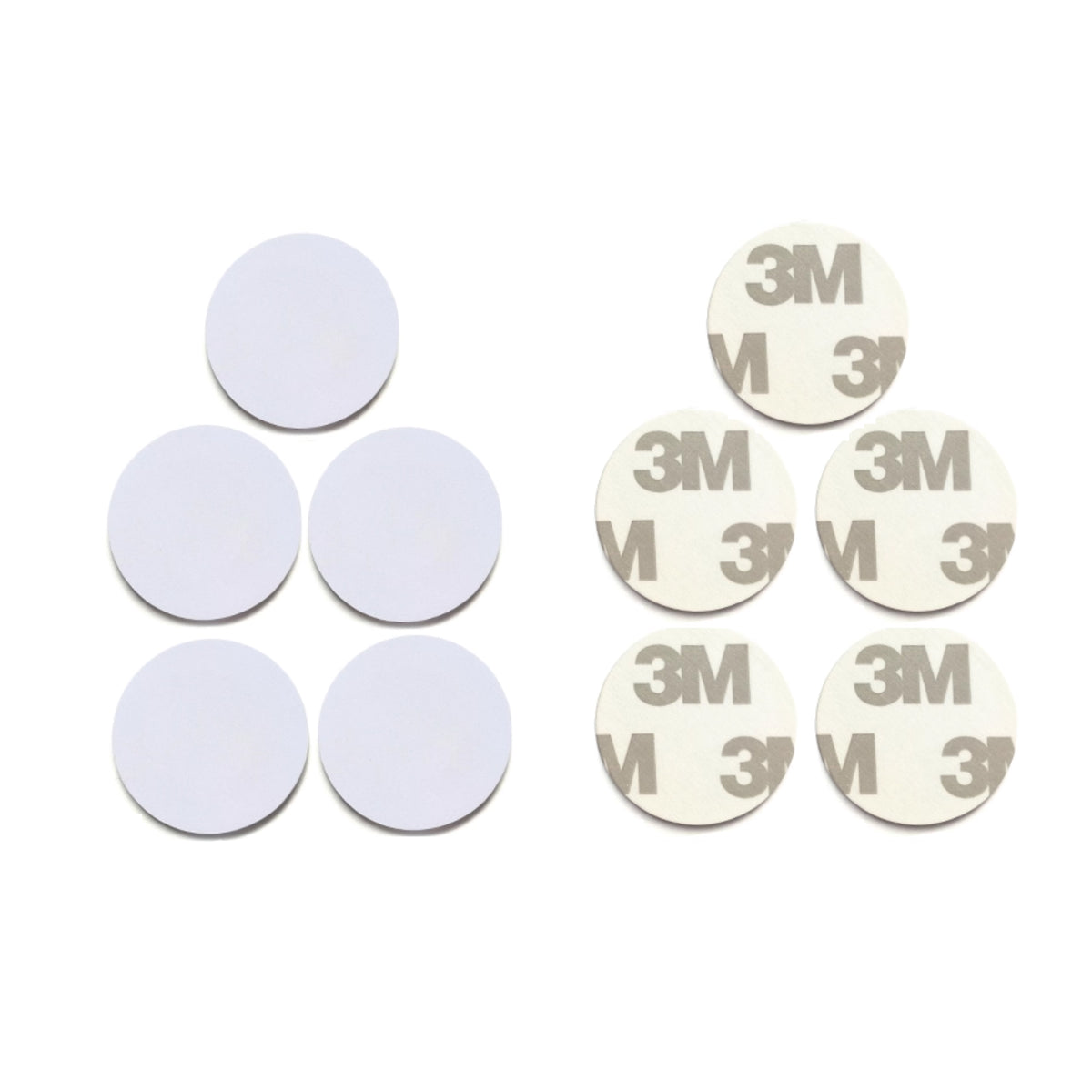 125kHz Rewritable T5577 Sticker, 25mm Diameter, 1mm Thickness,White Coin Adhesive Back