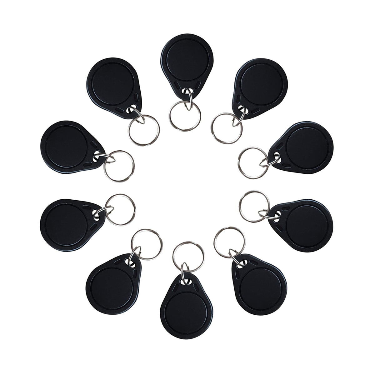 RFID Key Fob 13.56MHZ ISO14443A MIFARE Classic 1K Keychain Black of 10