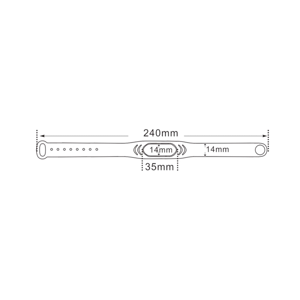 CUID RFID Silicone Wristband, Adjustable 240mm Waterproof Wristband for Swimming Pool, Sauna, Gym Lockers, Events Access Control, 1KB Rewritable ISO-14443A 13.56MHz