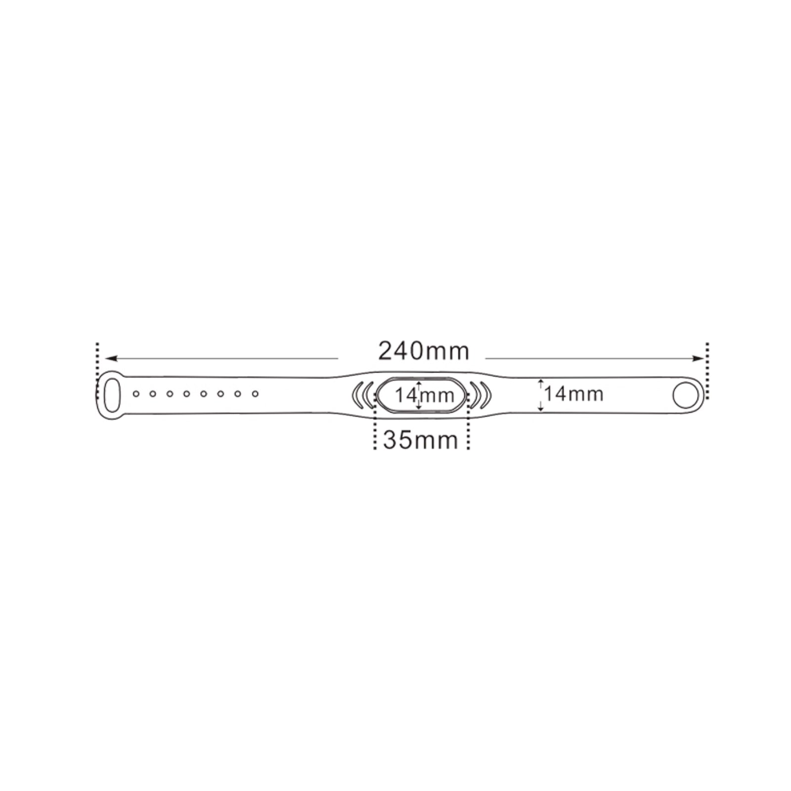 CUID RFID Silicone Wristband, Adjustable 240mm Waterproof Wristband for Swimming Pool, Sauna, Gym Lockers, Events Access Control, 1KB Rewritable ISO-14443A 13.56MHz