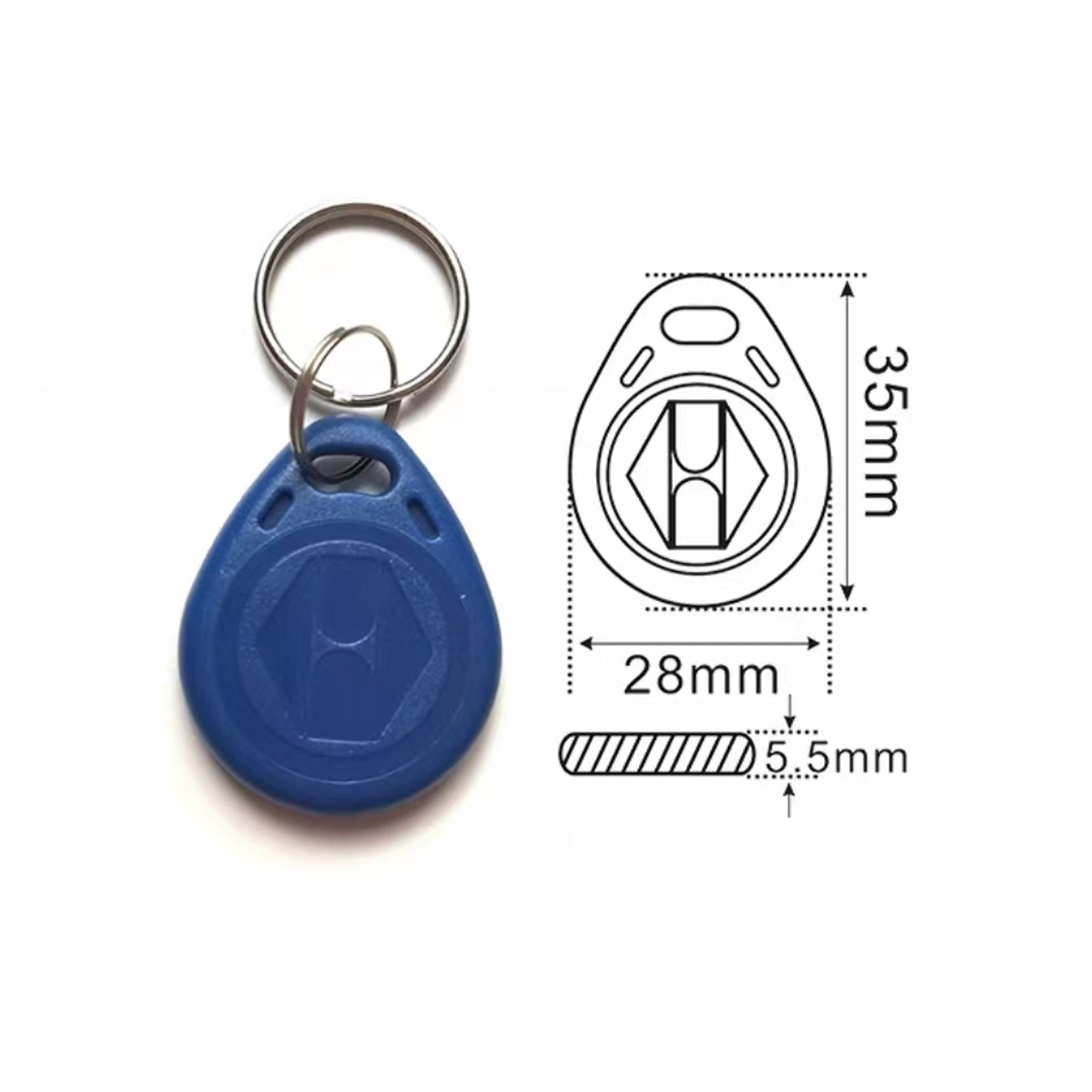 125khz RFID fob Writable RFID Tags T5577 RFID Card 125khz fob for RFID Writer,Compatible with 1386 1326 H10301 Format Readers and Access Control Systems for10 Pcs
