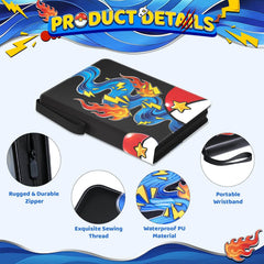 Trading Card Binder, 9 Pocket 900-Pocket with 50 Removable Binder Sleeves, 3-Ring Zipper Waterproof Card Collection Binder, Trading Card Holder for MTG/TCG Cards, Gifts for Boys and Girls（Aqua Breath）